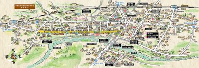 イラストマップ　五條新町　周辺地図